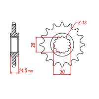 Standard Gearing Front Sprocket 16T