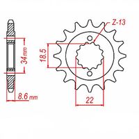 Standard Gearing Front Sprocket 15T