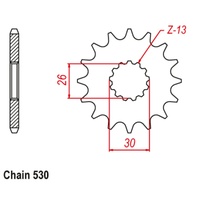 Optional Front Sprocket 17T for Triumph SPRINT ST 955 1998-2004