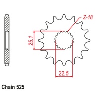 16T Triumph Front Sprocket (1186)