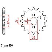 Front Sprocket Stealth High Performance Standard Gearing 15 Tooth