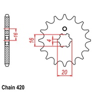 Front Sprocket Stealth High Performance Standard Gearing 13 Tooth