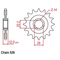 Standard Gearing 13 Tooth Front Sprocket Stealth High Performance