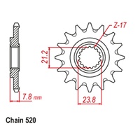 13T Supersprox Stealth Front Sprocket Honda CRF250R 18  (1326)