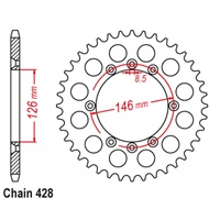 Standard Rear Sprocket 50T for Suzuki TS125ER 1985