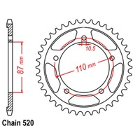 Rear Sprocket Steel - Standard Gearing 47