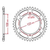 Standard Rear Sprocket 60T for APRILIA 125 RS-4 2011-2014