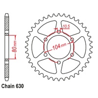 Optional Rear Sprocket 35T for Kawasaki Z1000A (KZ1000A) 1977-1980