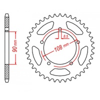 Optional Rear Sprocket 38T for DUCATI 751 F1 1988-1989