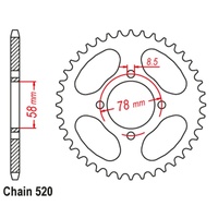 Standard Rear Sprocket 35T for Suzuki  GT200 1979-1982