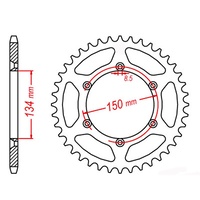 Optional Rear Sprocket 46T for Kawasaki KX250F 2004-2020