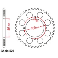 Optional Rear Sprocket 46T for Suzuki  GZ250 MARAUDER 1999-2008