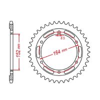 SPROCKET REAR MTX 1839 56T #428