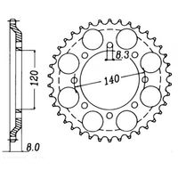Optional Rear Sprocket 45T for Kawasaki KLR600  1984-1986