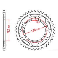 Standard Rear Sprocket 41T for Yamaha YZF-R1 2015-2020
