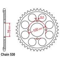 Standard Rear Sprocket 40T for Suzuki  GSX600F KATANA 1988