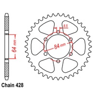 Optional Rear Sprocket 53T for Suzuki RM125 1975-1977
