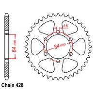 Rear Sprocket Steel - Standard Gearing 57 Tooth