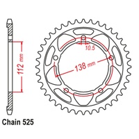 38T Yamaha R1 Rear Sprocket