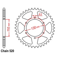 Standard Rear Sprocket 48T for Honda XL250 1971-1979