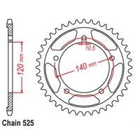 Standard Rear Sprocket 47T for Suzuki  DL650 V-STROM 2006-2019