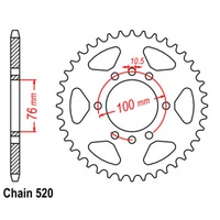 Optional Rear Sprocket 46T for Suzuki  GF250 1987-1988