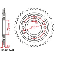 Standard Rear Sprocket 44T