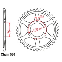 Standard Rear Sprocket 43T for Suzuki  GSX400F 1981-1983