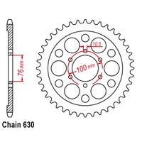 Optional Rear Sprocket 41T for Suzuki  GS1000S 1979-1980