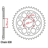 44T Suzuki Rear Sprocket (818)