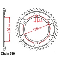 45T Yamaha Rear Sprocket