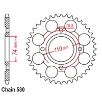 Standard Rear Sprocket 41T for Yamaha RD250LC 1980-1983