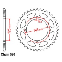 Standard Rear Sprocket 45T for Yamaha XVS250 V-STAR 2008-2014