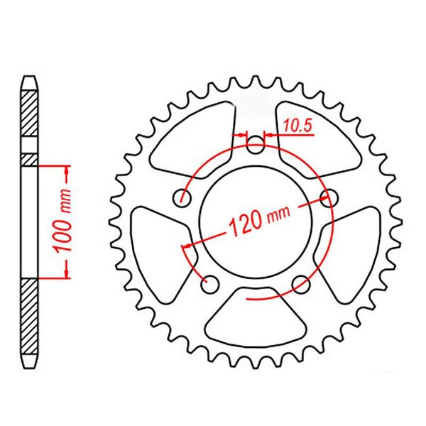 40T 520P Supersprox Rear Sprocket Steel for Aprilia 650 Pegaso Trail 2005-2012