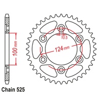 Optional Rear Sprocket 40T for DUCATI 916 ST4 SPORT TOURING 1998-2003