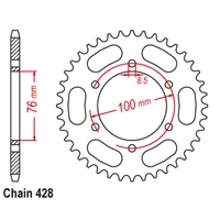 Standard Rear Sprocket 44T