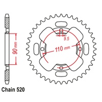 38T Honda Rear Sprocket