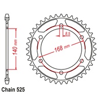 Standard Rear Sprocket 42T for BMW F650GS (800cc) 2013