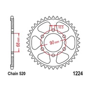 36T Honda CB300R 2019- Rear Sprocket (1224)