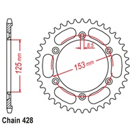 54T Honda AGXR190 Rear Sprocket (1258)