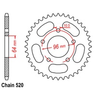 Optional Rear Sprocket 45T for Honda XR200R 1981-1983