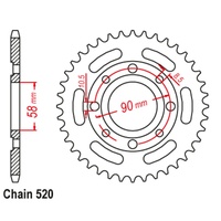 Standard Rear Sprocket 33T