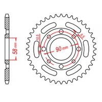 Optional Rear Sprocket 38T for Honda CB175 TWIN 1968-1977
