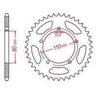 Standard Rear Sprocket 38T for Honda VT250C MAGNA 1994-2002