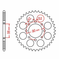 Rear Sprocket 43T