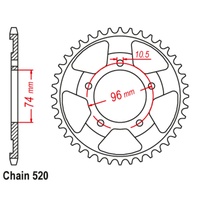 Rear Sprocket 44T