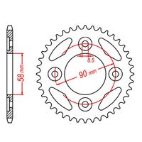 Standard Gearing Rear Sprocket 34T
