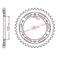 Standard Rear Sprocket 38T for Honda CBR250R 2011-2015