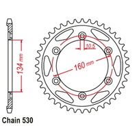 Optional Rear Sprocket 42T for Honda VTR1000 SP-1 2000-2001