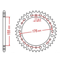 Optional Rear Sprocket 42T for Triumph SPEED TRIPLE T509 885 1997-1999